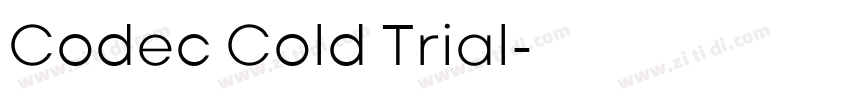 Codec Cold Trial字体转换
